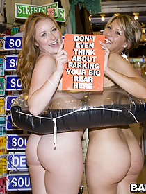 Kelsey Michaels and Alina Aldamen's Lucky fat ass Shopper